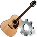 config, preference, instrument, configuration, Setting, Configure, option, guitar Black icon