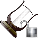 instrument, Unlock, lira Black icon