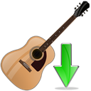 descending, instrument, Decrease, Down, Descend, download, guitar, fall Black icon