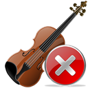 stop, cancel, no, Violin, instrument, Close Black icon