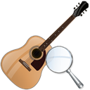 instrument, zoom, guitar Black icon