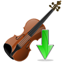 fall, Descend, Violin, download, Decrease, descending, Down, instrument Black icon