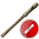no, Close, stop, instrument, cancel, Flute Black icon