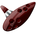 ocarina, instrument Black icon