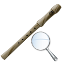 Flute, zoom, instrument Black icon