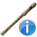 about, Information, Flute, instrument, Info Black icon