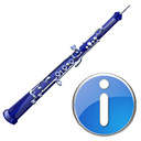 instrument, about, Info, oboe, Information Black icon