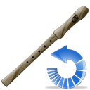 instrument, refresh, Reload, Flute Black icon