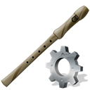 Flute, instrument, config, option, Configure, configuration, preference, Setting Black icon