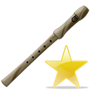 Flute, instrument, fav Black icon