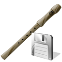 Flute, instrument, save Black icon