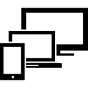 Computers, sizes, Monitors, Responsive Design, screen, Formats, responsive, Tools And Utensils, screens, Modern Screen Black icon