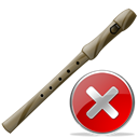 cancel, Close, no, instrument, Flute, stop Black icon