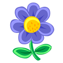 plant, Blue, Flower Black icon