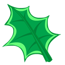 Leaf, green Black icon