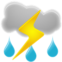 thunderstorm Black icon