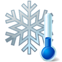 thermometer, snowflake Black icon