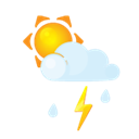 Rain, littlecloud, sun, Flash Black icon