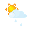 littlecloud, Rain, sun Black icon