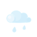Rain, lightcloud, day Black icon
