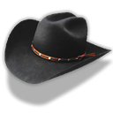 Cowboy, hat, Black Black icon