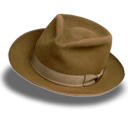 suede, hat, Fedora Black icon