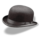 Bowler, hat Black icon