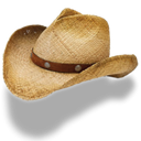 straw, hat, Cowboy Black icon