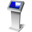 Display, screen, monitor, kiosk, touch Black icon