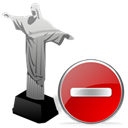 delete, Del, remove, cristoredentor Black icon