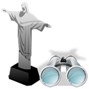 search, Find, seek, cristoredentor Black icon