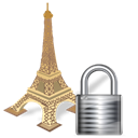 Lock, security, torreeiffel, locked Black icon