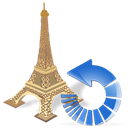 Reload, refresh, torreeiffel Black icon