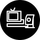 video camera, Tools And Utensils, video, symbol, Video Cameras, surveillance, Circle, Camera, Cameras, monitor Black icon