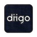 Logo, jean, denim, Social, Diigo, square Black icon