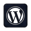 Social, jean, Logo, Wordpress, denim, square Black icon