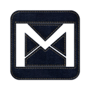 Logo, square, jean, denim, gmail, Social Black icon