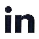 denim, Linkedin, Logo, jean, Social Black icon