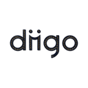 Logo, Social, Diigo, denim, jean Black icon