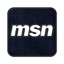 Social, Msn, square, denim, Logo, jean Black icon