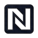 netvous, denim, Social, square, Logo, jean Black icon