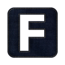 square, Fark, denim, Social, jean Black icon