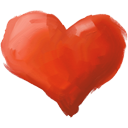 love, valentine, Heart Firebrick icon
