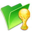 Folder, trophy Black icon