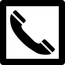 shape, Essentials, Call, Auricular, interface, phone, symbols, symbol, Communication, square Black icon