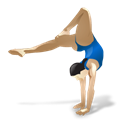 sport, Gymnastics Black icon
