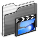 video, Black, film, Folder, movie DimGray icon