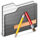 Folder, Application, Black DimGray icon