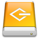 Classic, drive, scsi Orange icon