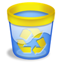 papelera, recycle, vacia Gold icon